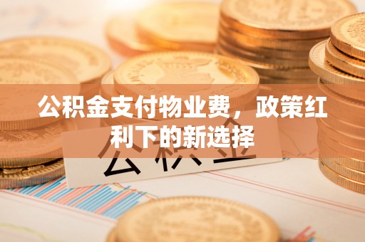 卓溪公积金支付物业费，政策红利下的新选择