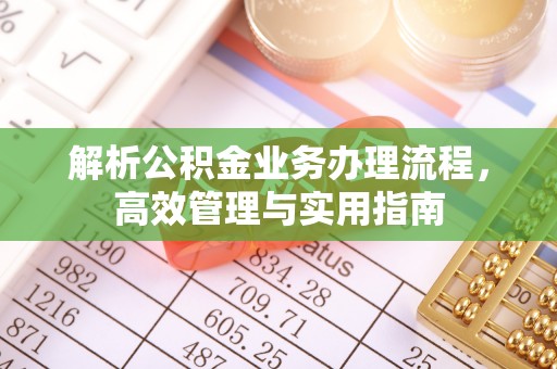 卓溪解析公积金业务办理流程，高效管理与实用指南