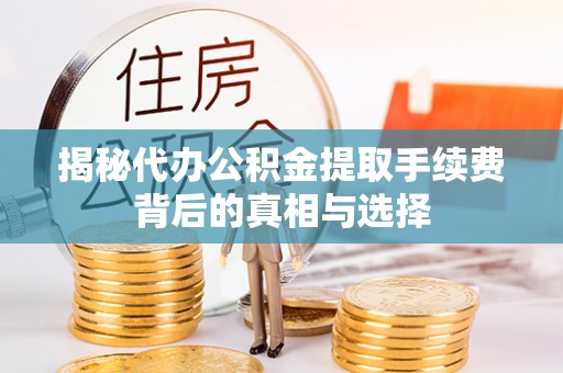 卓溪揭秘代办公积金提取手续费背后的真相与选择